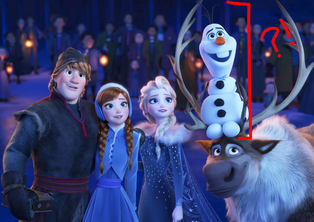 How tall is olaf from Frozen